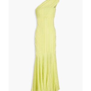 Charo Ruiz One-Shoulder Lime Dress